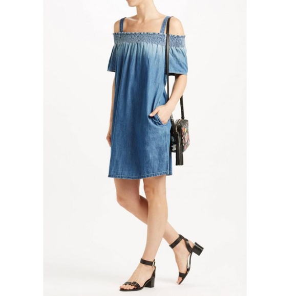 Current/Elliott Dresses & Skirts - Current Elliott Denim Off Shoulder Chambray Dress